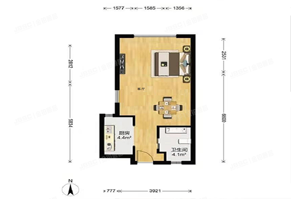 经济技术开发区 天华东路5号院1号楼16层1615（博客雅居）公寓