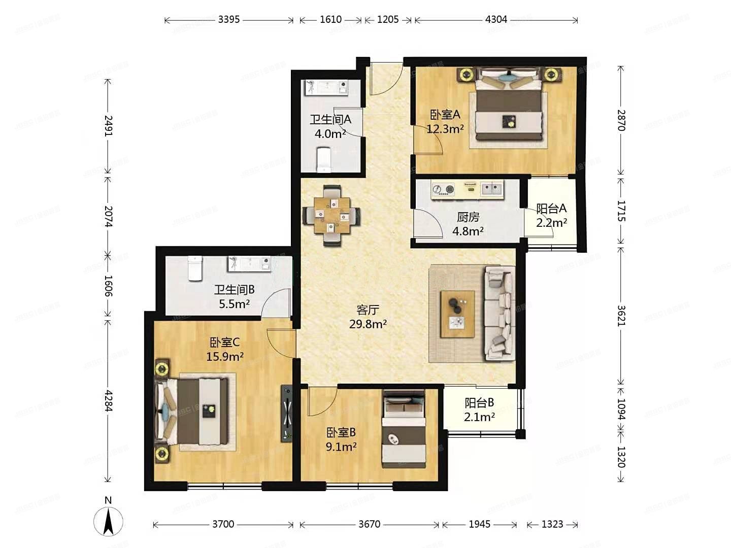 丰台区 怡海花园富润园11号楼17层1705（怡海花园）