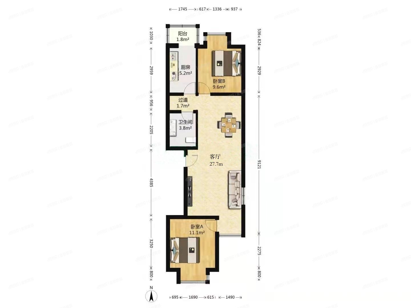 通州区 北苑南路38号2号楼3层331（雅丽世居）