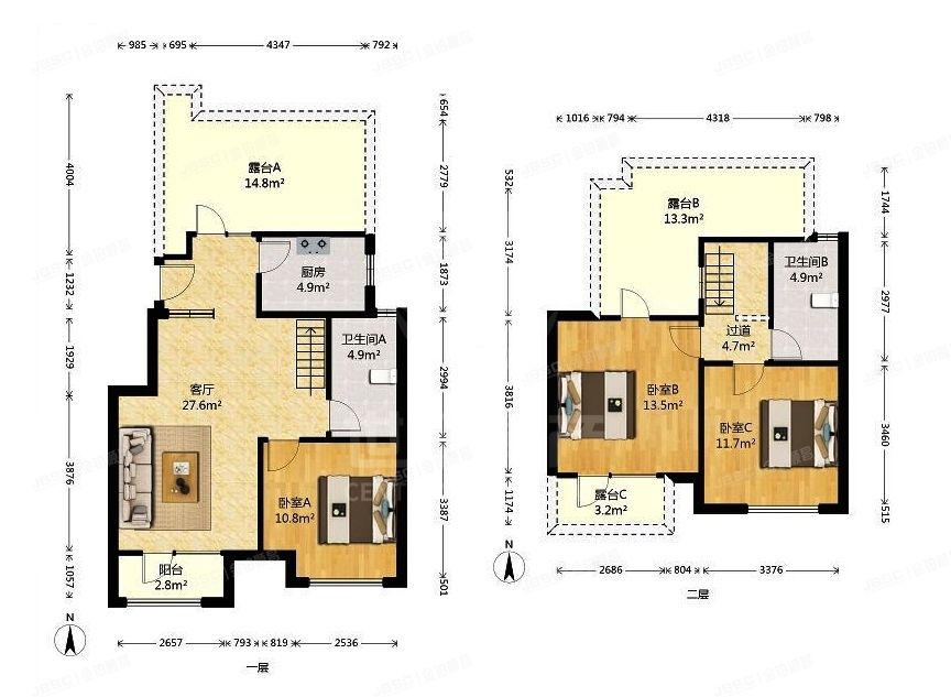 房山区 阜盛东街金地朗悦朗园小区59号院10号楼2单元802号（金地朗悦朗园）复式