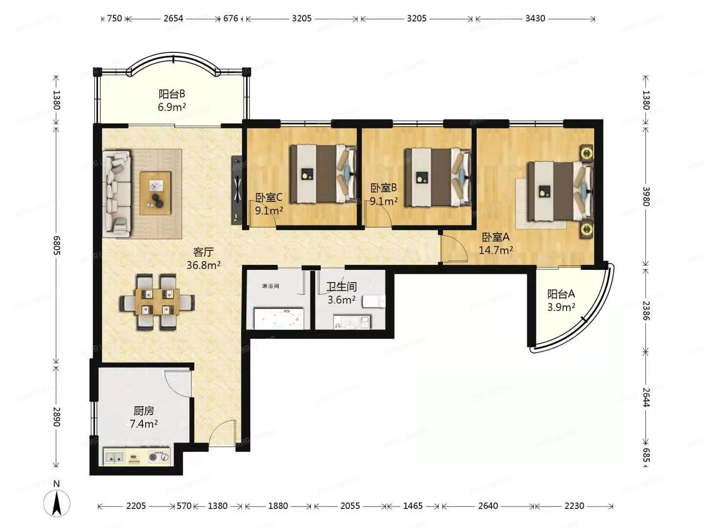 经济技术开发区 贵园东里11号楼6层601（燕景佳园）