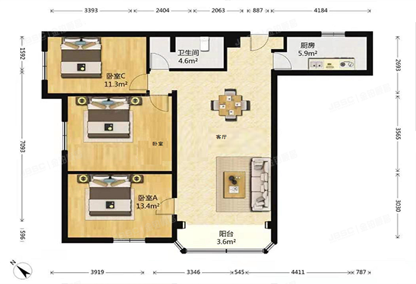 朝阳区 望京西园414号楼18层1808室（望京西园四区）