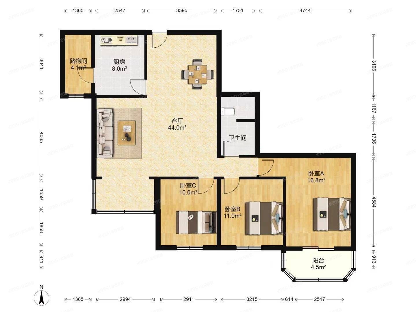 朝阳区 双花园南里一区7号楼206号（双花园南里一区）