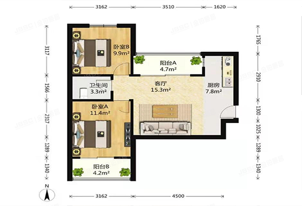 东城区 竹杆胡同13号楼6层1单元604（朝内小区）