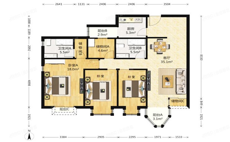 朝阳区 广渠路28号201号楼20层2303（珠江帝景B区）