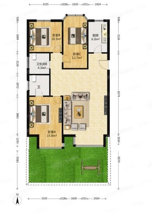 通州区 芙蓉园102号楼1层111（水恋晶城）