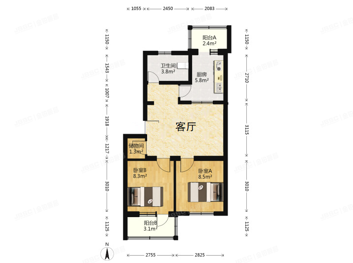 通州区 乔庄北区5号楼2层321（乔庄北区）