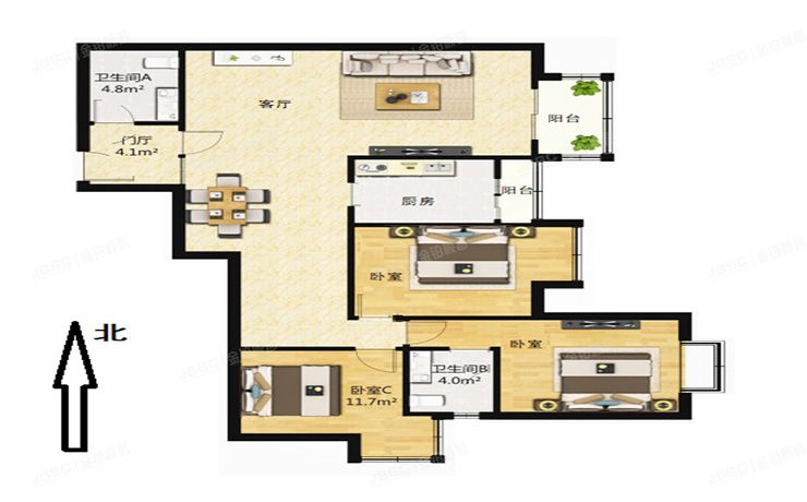 丰台区 西局欣园南区4号楼1单元8层803号（西局欣园南区）
