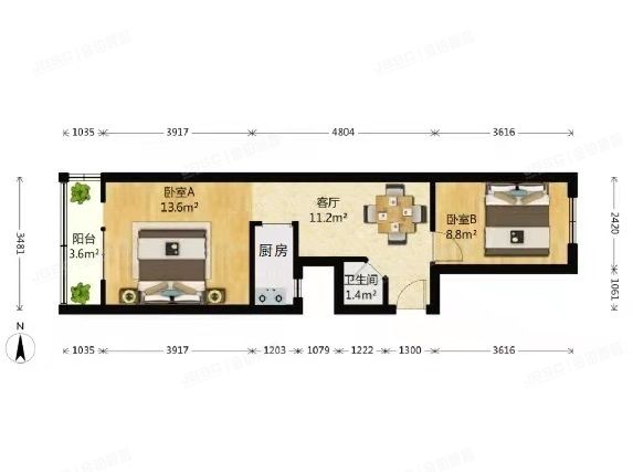 东城区 郎家胡同13号院1号楼4层5门542号（郎家胡同13号院）