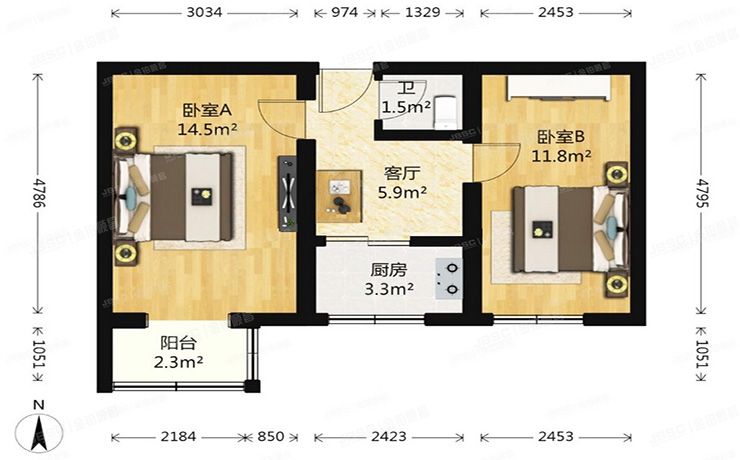 房山区 昊天大街17号2号楼2层6-202（电力研究所宿舍）