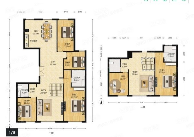 通州区 翠景北里26号楼25至26层2单元2501（K2玉澜湾）复式