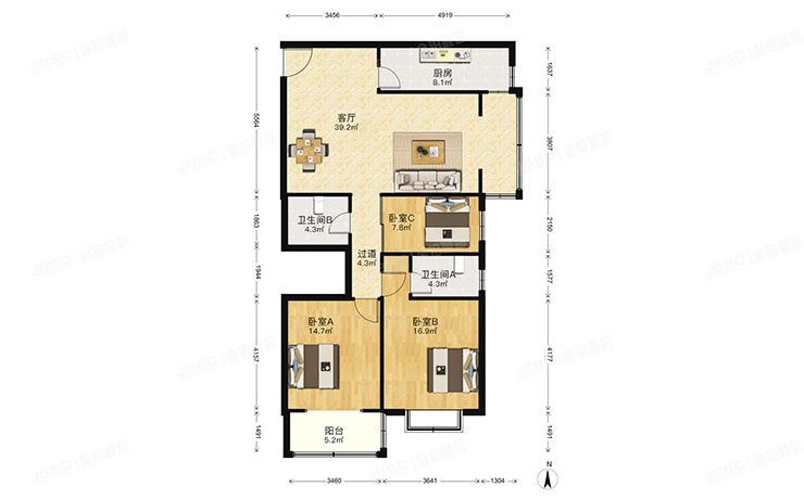 朝阳区 将府家园北里108号楼12层1204号（将府家园）