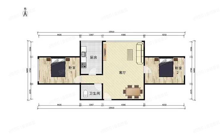 西城区 半步桥街60号院2号楼19层4单元2202号（华龙美钰）