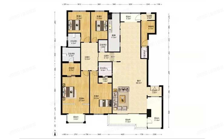 海淀区 紫瑞嘉园2号楼7层3单元802（紫瑞嘉园）