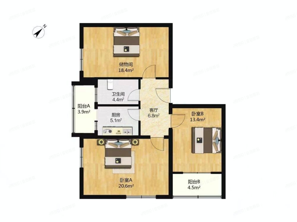 朝阳区 牛王庙北区1号楼4层3门8
