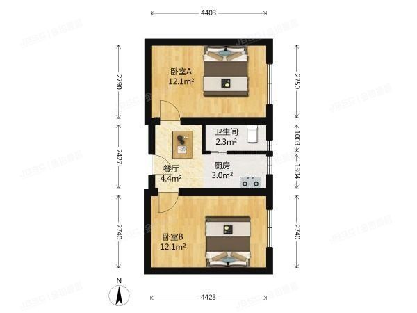 石景山区 古城西路6号楼3层3单元38号（首钢古西居民小区）房改房