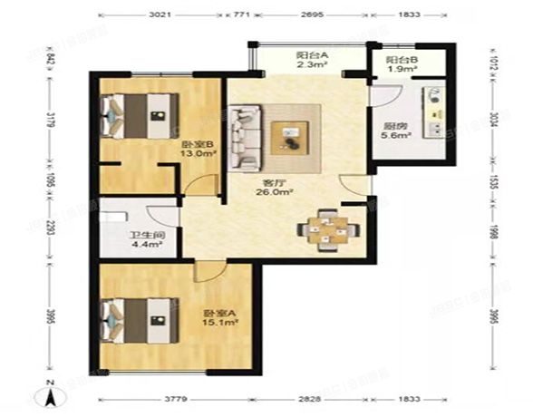 海淀区 冷泉林语山庄三区16号楼6层1单元705（保利西山林语三区）