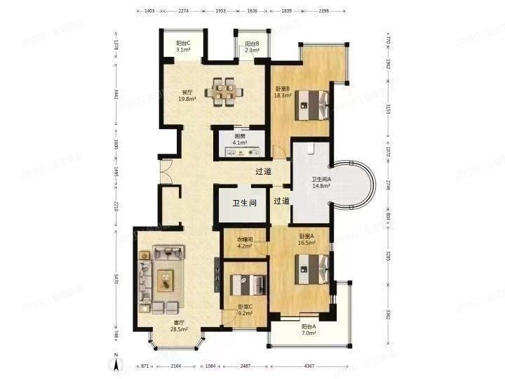朝阳区 弘燕山水文园2号楼5层1单元501（山水文园东园）