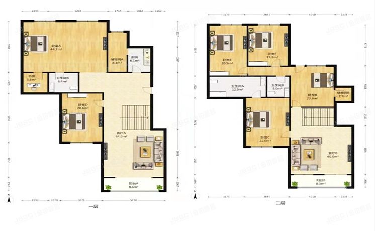 朝阳区 东三环55号楼1楼6802室+2车位（世茂宫园）