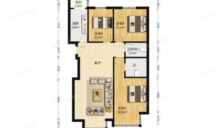 大兴区 芳源里2号楼3层3单元301（芳源里）