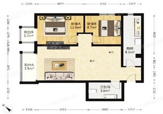 丰台区 晓月八里1号楼16层4单元1604号（沸城）