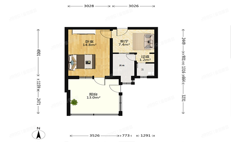 大兴区-黄村 富强东里11号楼1层2-102（富强东里）房改房