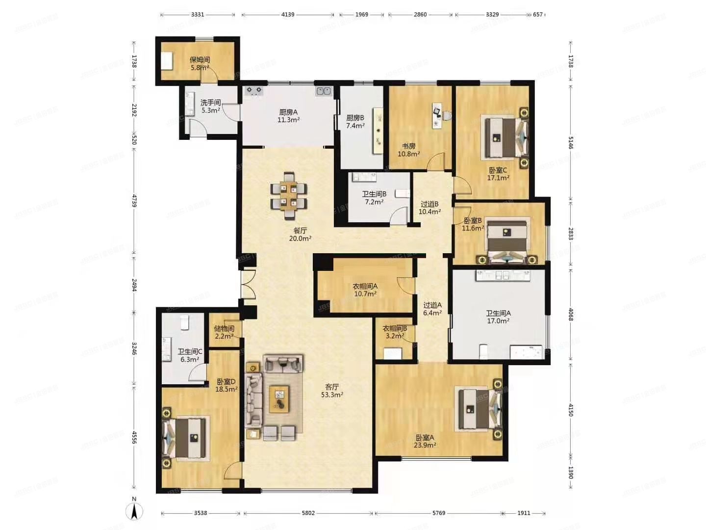 朝阳区 来广营西路4号院2号楼11层1101室（望京金茂府）