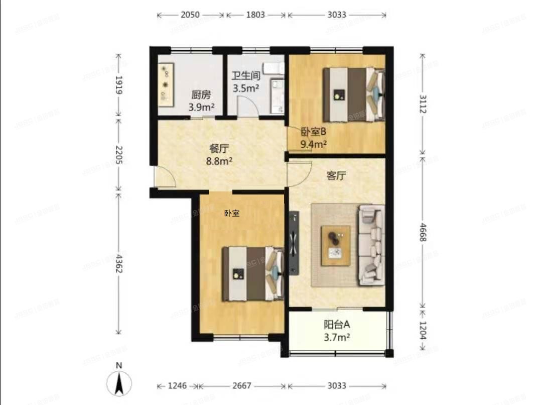 顺义区 石园西区21号楼5层三单元501号（石园西区）