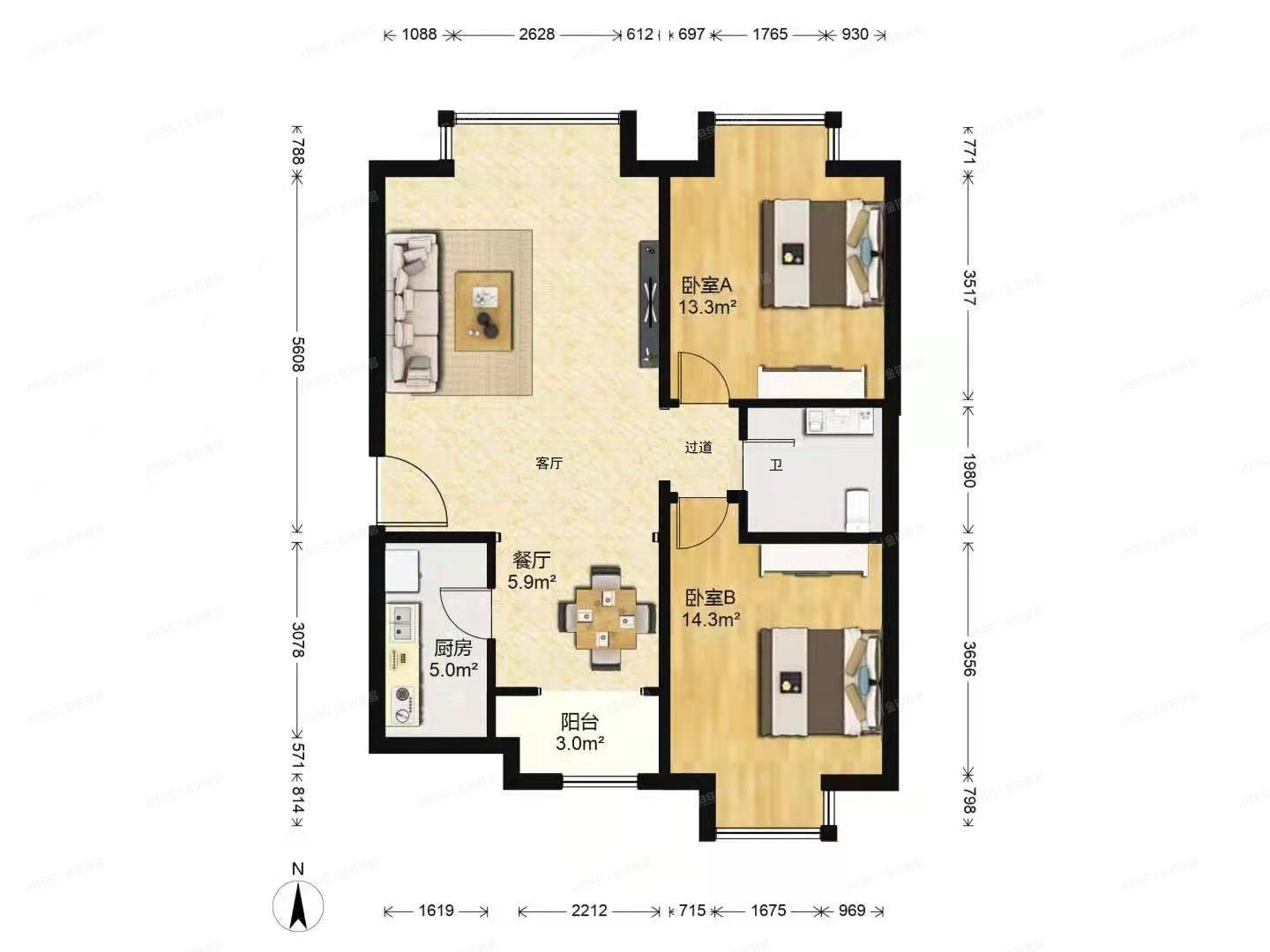通州区 杨庄北里2号楼24层2单元2401（天时名苑）
