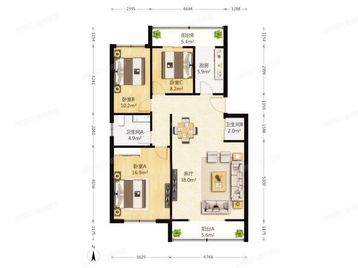 顺义区 裕祥花园12号楼1层一单元102（裕祥花园）