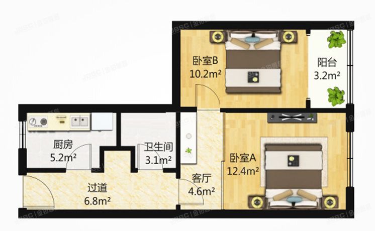 东城区 安德路乙61号院1号楼1层6单元102号（安德路乙61号院）