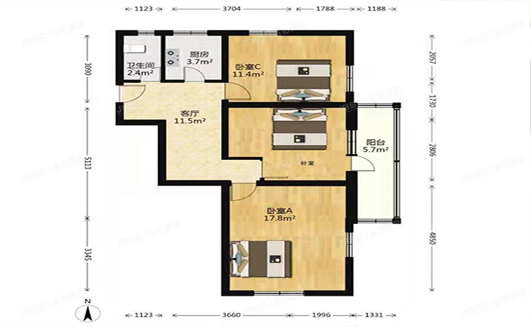 朝阳区 安华里一区8号楼15层1501号（安华里一区）
