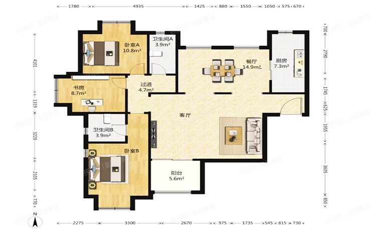 大兴区 兴泰街5号院20号楼25层2504（首邑溪谷）