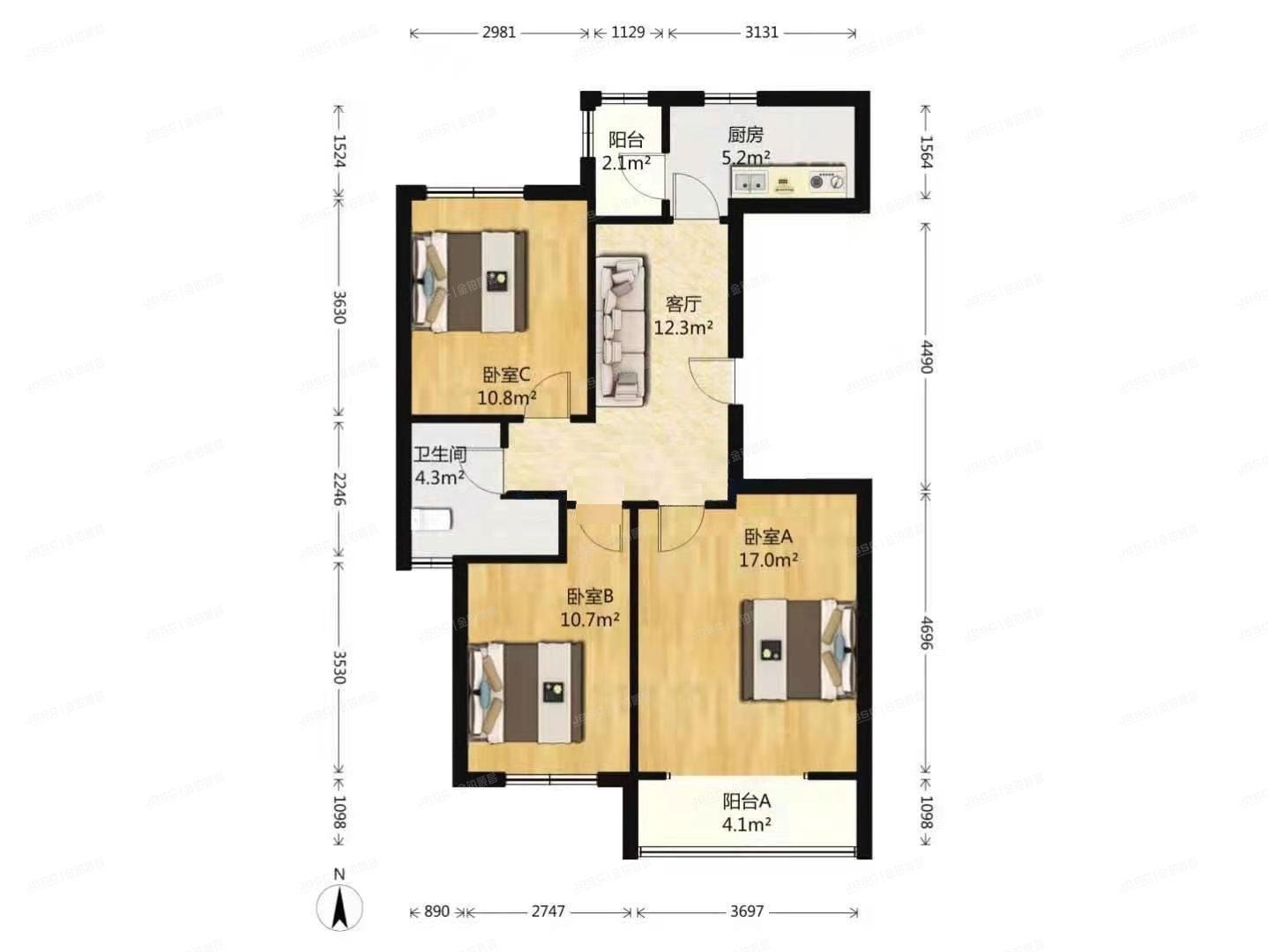 海淀区 永丰乡永丰嘉园四区2号楼4单元102室（冠城大通百旺府）