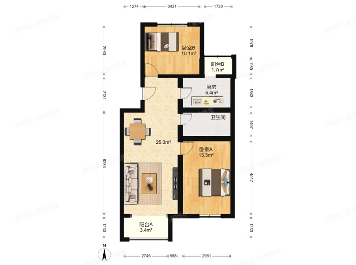 海淀区 麓景嘉园北里29号楼4层6单元401号（麓景嘉园北里） 一类经适房