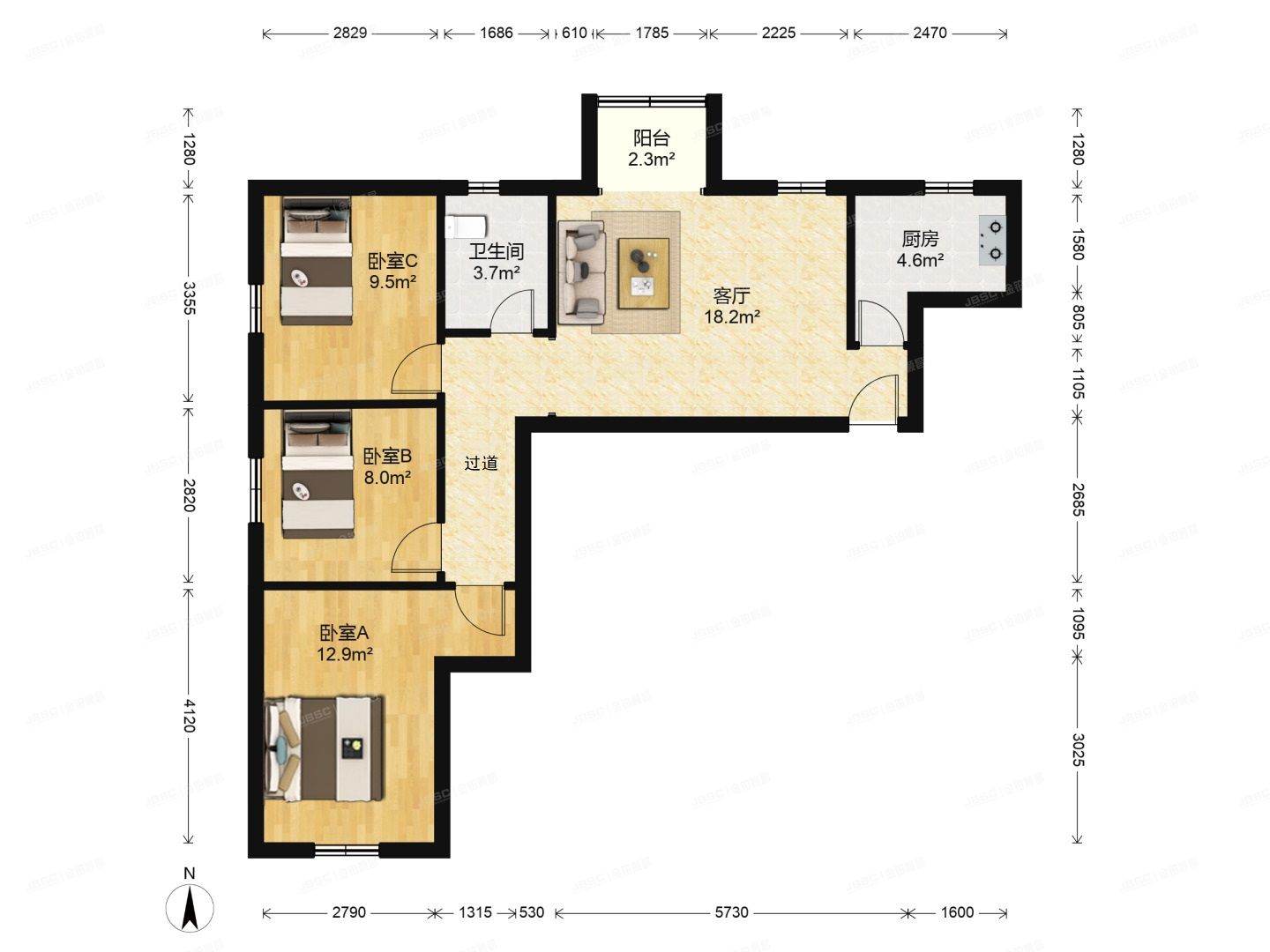 通州区 砖厂南里19号楼15层2单元1506（华远铭悦园南区）定向安置房