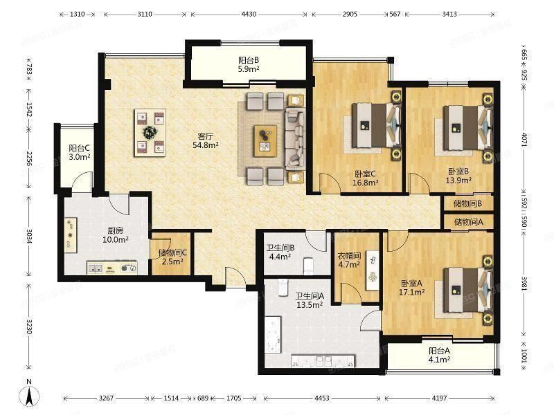 朝阳区 工人体育场西路18号3号楼13层16D（光彩国际公寓）