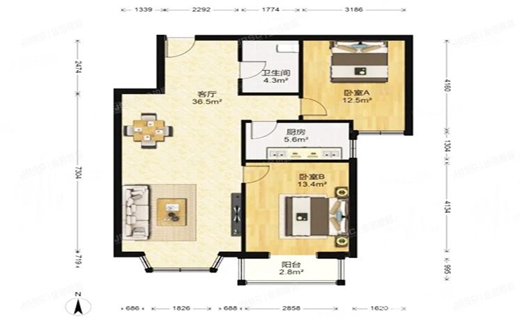 大兴区-黄村 黄村中里5号楼4层3-403（兴丰家园）