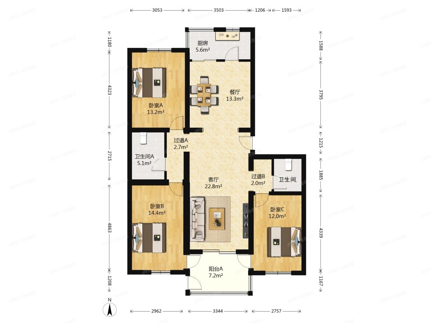 大兴区-西红门 金华园甲1号楼2层4-202（金华园）