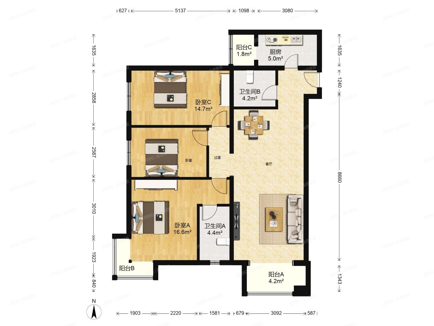 丰台区 新发地-锦程园甲15号楼9层909（天伦锦城）