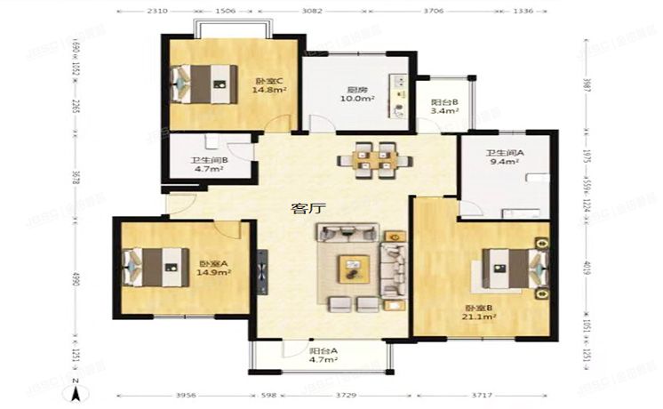 大兴区 康和园106号楼2层1单元201（原生墅）