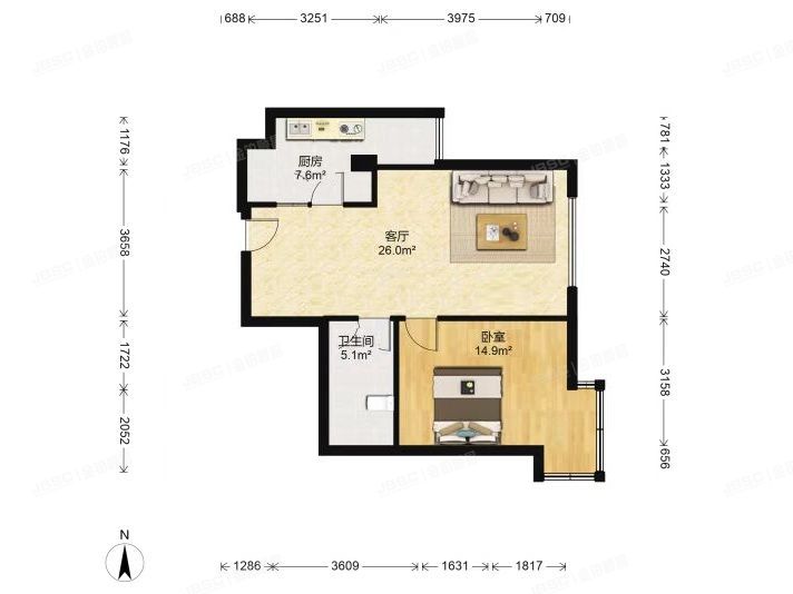 东城区 忠实里东区2号21层2505号（京禧阁）
