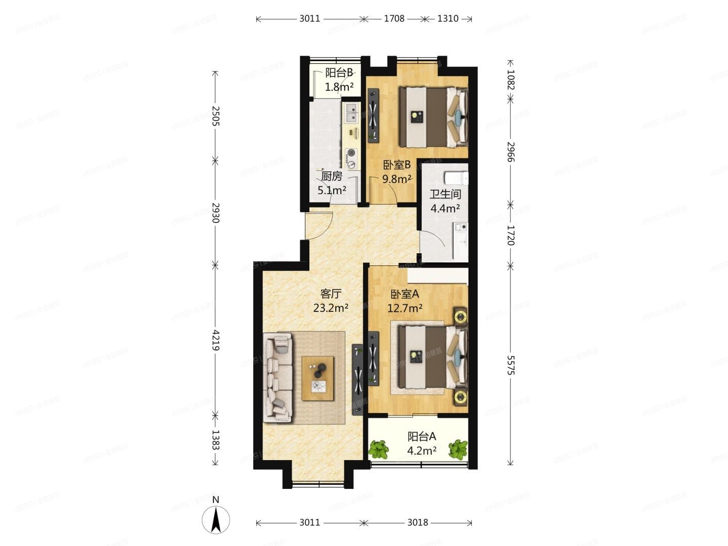 经济技术开发区 鹿海园三里13号楼2层3单元201（鹿海园三里）