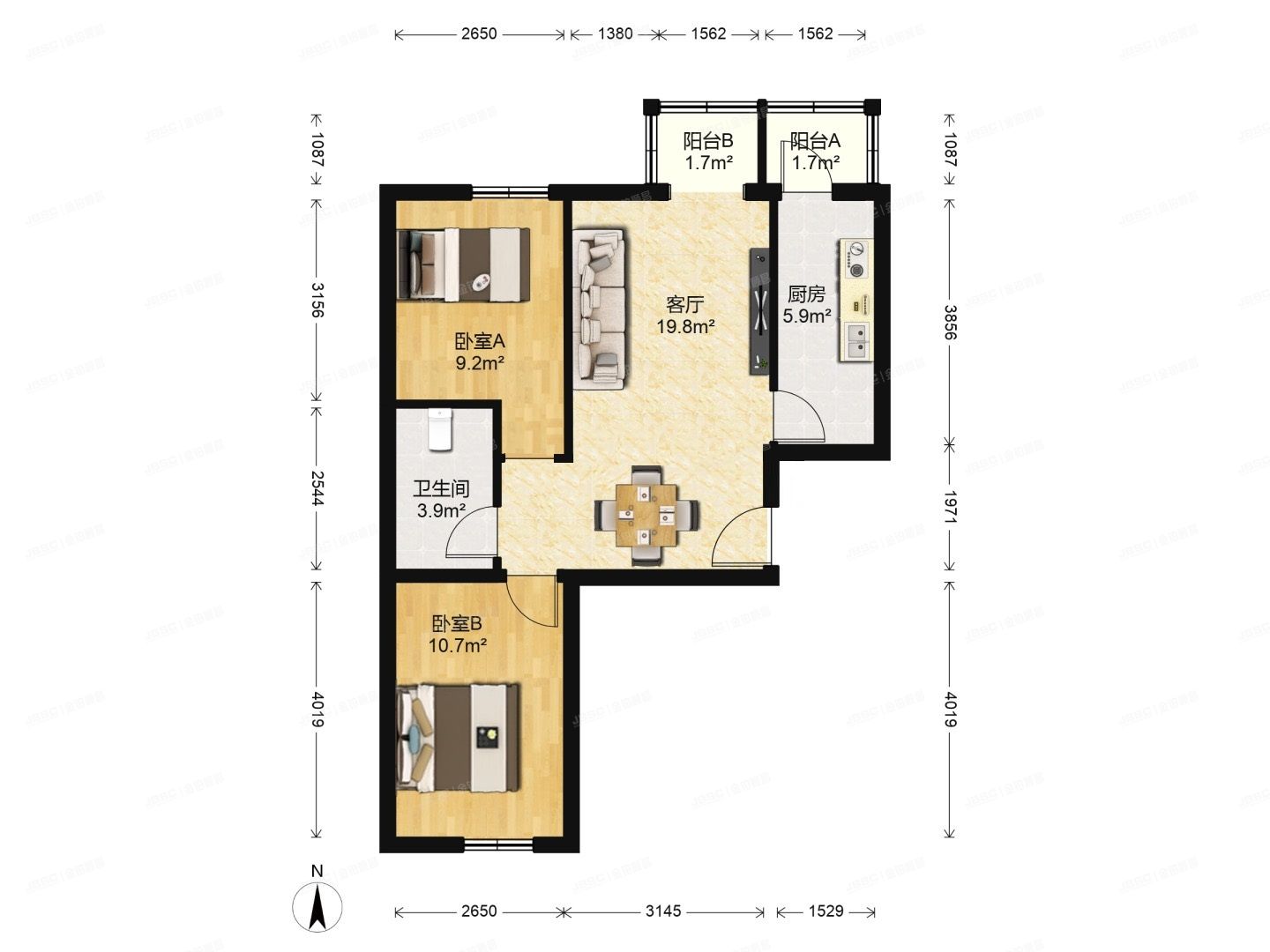 丰台区 西红门路18号院6号楼2单元1101室（阳光星苑北区）