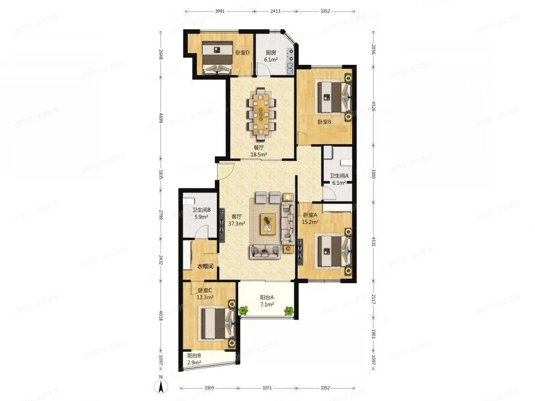 海淀区 板井路69号世纪金源国际公寓西区7层三单元8E（世纪金源国际公寓）