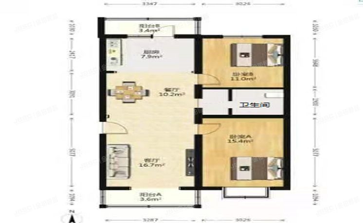 门头沟区 绿岛家园21号3-301号（绿岛家园）