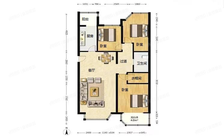 通州区 云景北里54号楼4层1单元141（时尚街区西区）