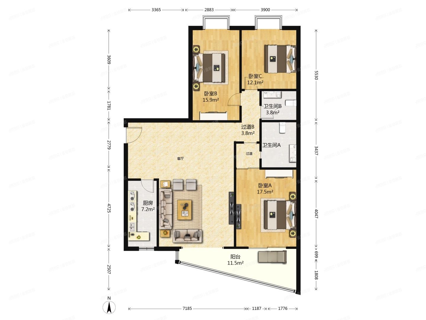 丰台区 南顶路281号6层3单元605（城市时尚家园）