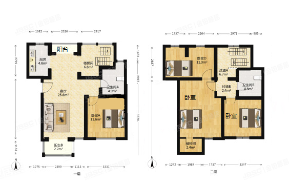 房山区-阎村镇 绿城.百合公寓栖霞苑9号楼5层3-501,3-501跃层（绿城百合）
