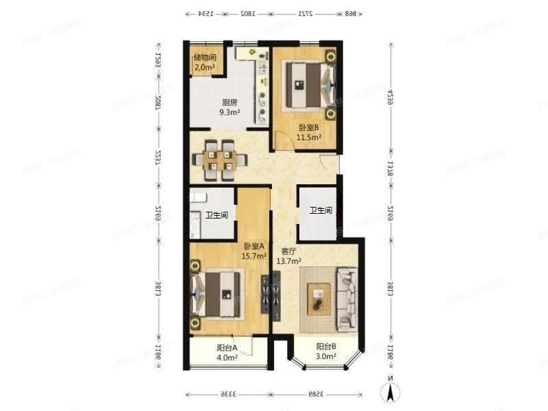 朝阳区 弘燕山水文园4号楼8层2单元801（山水文园东园）